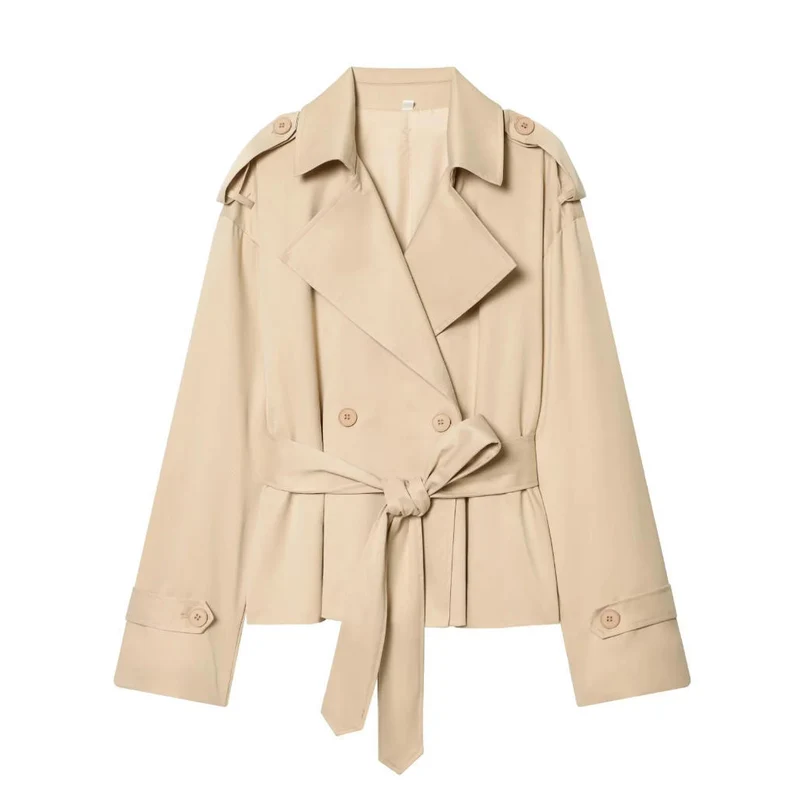 Damen Leichte wattierte Windjacke mit Stehkragen und Polka‑Dot‑Print Drune