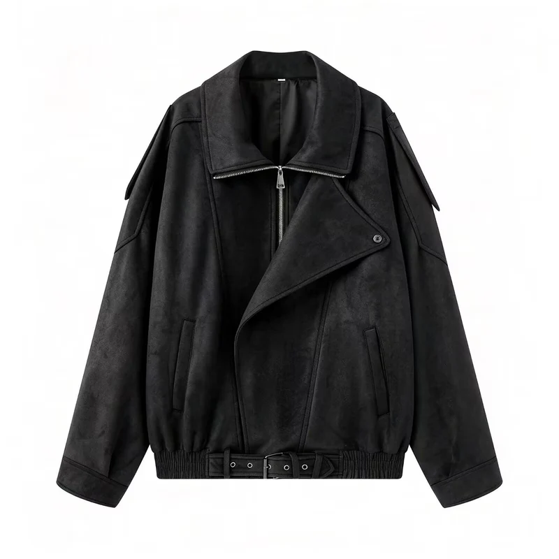 Damen Leichte wattierte Windjacke mit Stehkragen und Polka‑Dot‑Print Drune