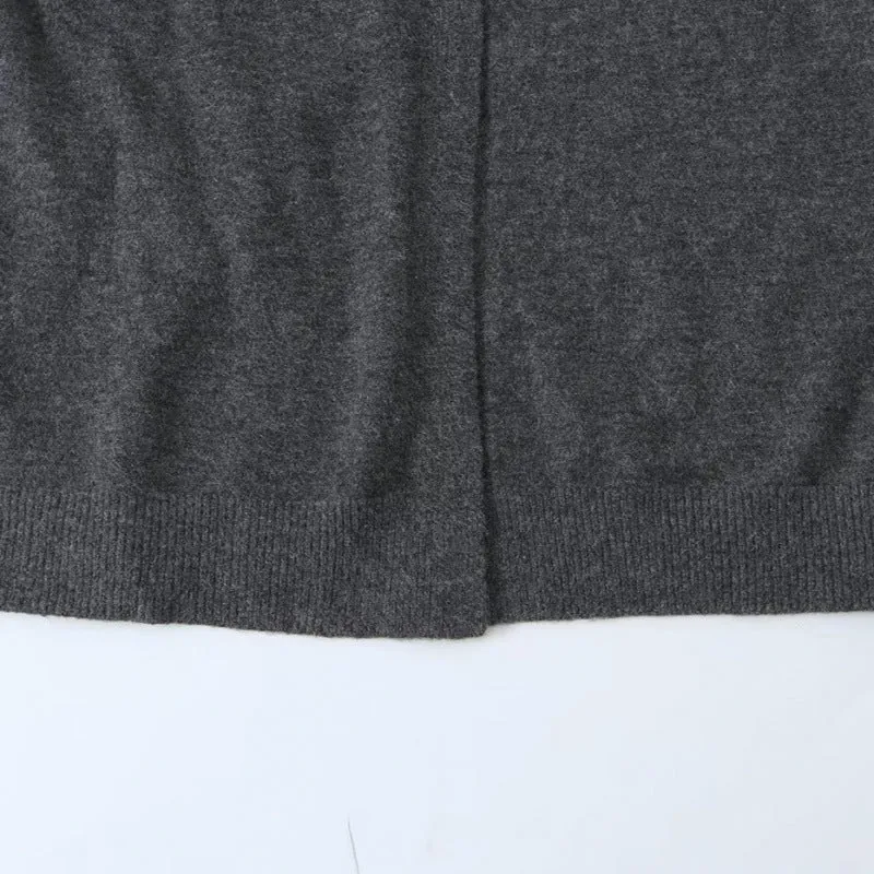 Damen Langer Kapuzen-Cardigan aus Feinstrick mit Knopfleiste und Rippbündchen Drune