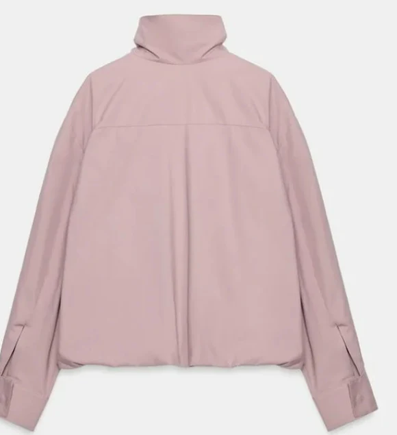 Damen Kurzweiter Blouson mit hohem Rollkragen und überlangen Manschetten Drune