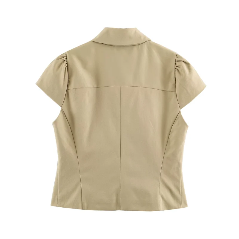 Damen Kurztaillierter Blouson mit hohem Funnelkragen und Tunnelzugtaillierung Drune