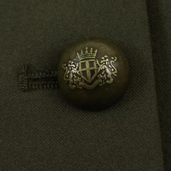 Damen Kurzjacke im Militärlook mit Stehkragen, goldenen Epauletten und dekorativen Zierknöpfen Drune