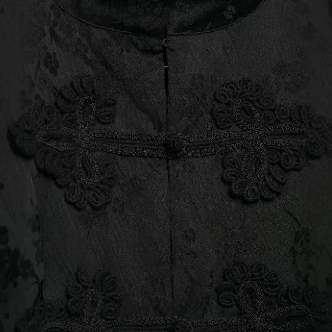 Damen Kurzjacke im Brokat-Look mit Stehkragen und Zierfroschverschlüssen Drune