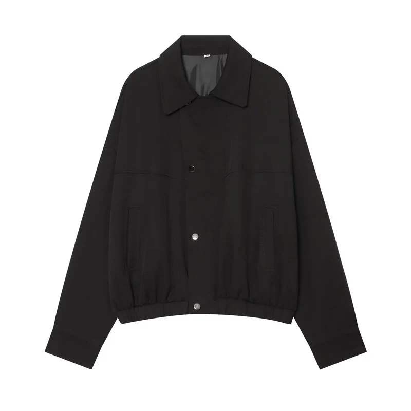 Damen Kurzgeschnittene Utility Blousonjacke mit Tunnelzugbund und aufgesetzten Eingrifftaschen Drune