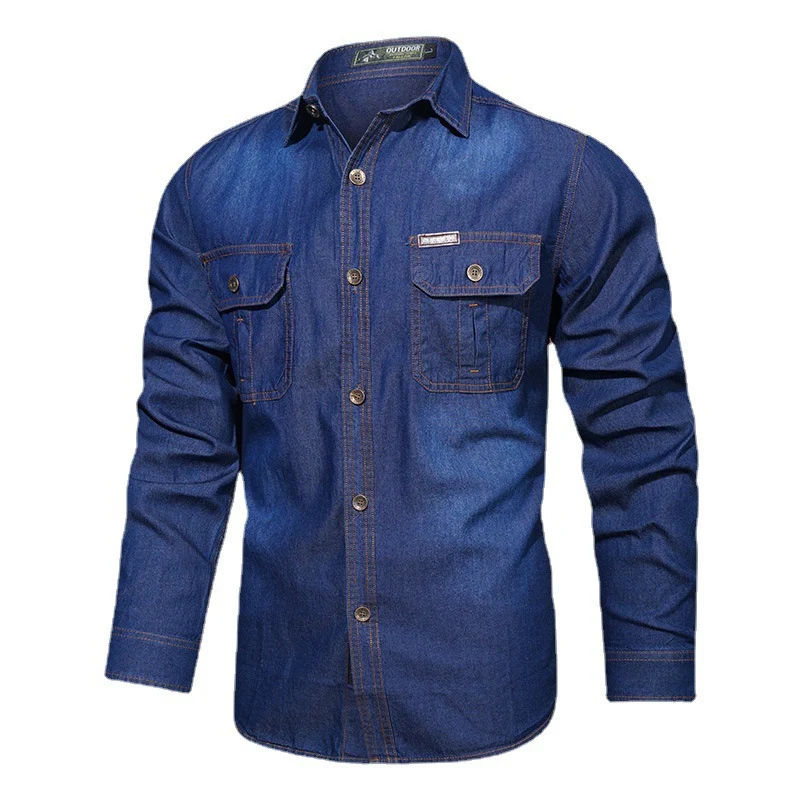 Herren Denim-Hemd Drune