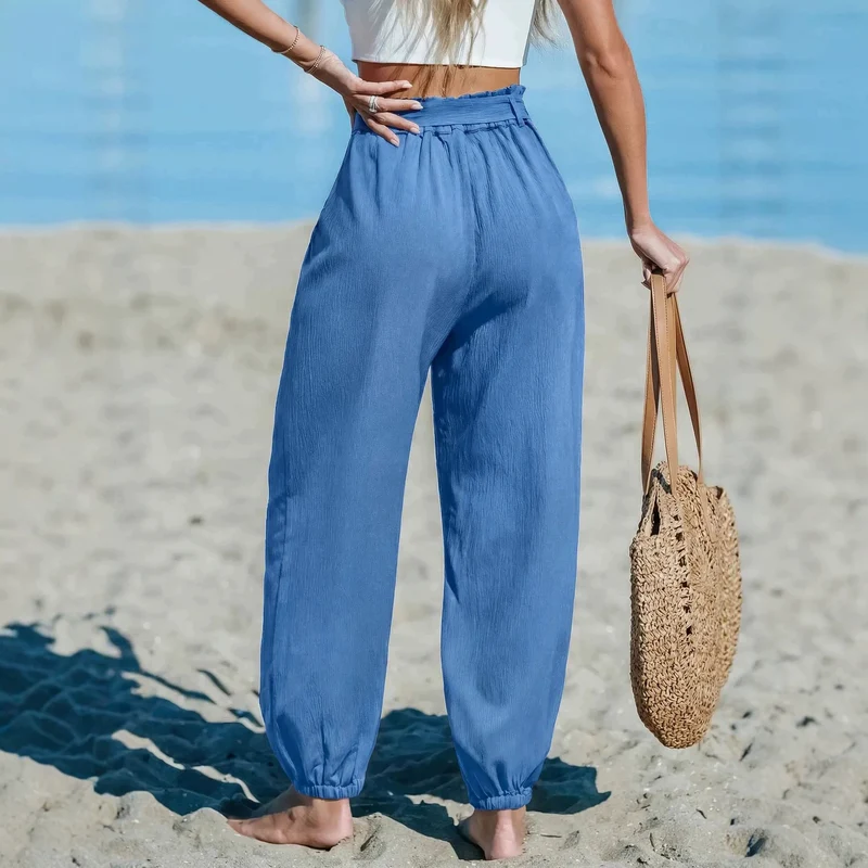 Damen Weite, lässige Strandhose Drune