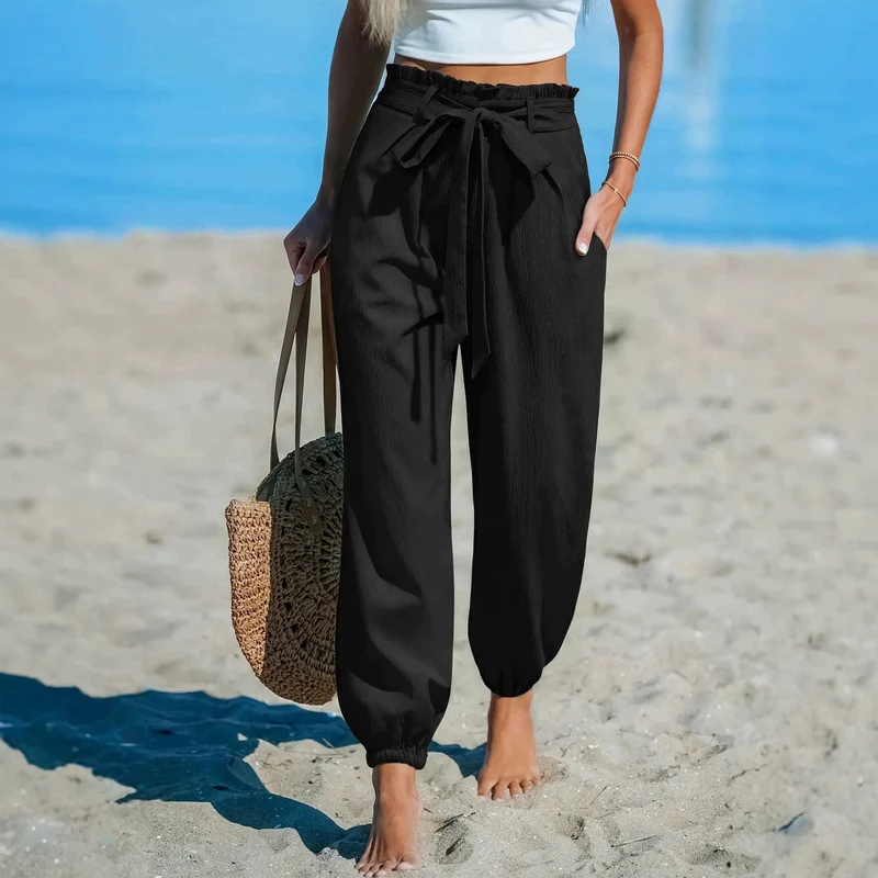 Damen Weite, lässige Strandhose Drune
