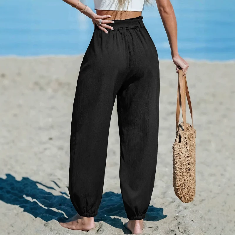 Damen Weite, lässige Strandhose Drune