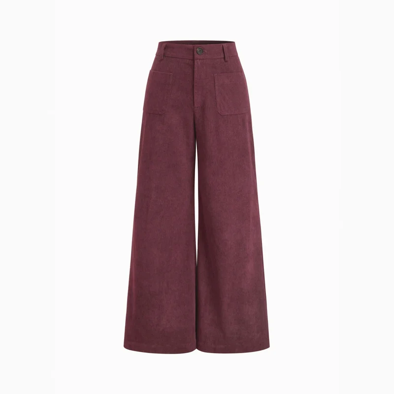 Damen Weit geschnittene Cordhose Drune