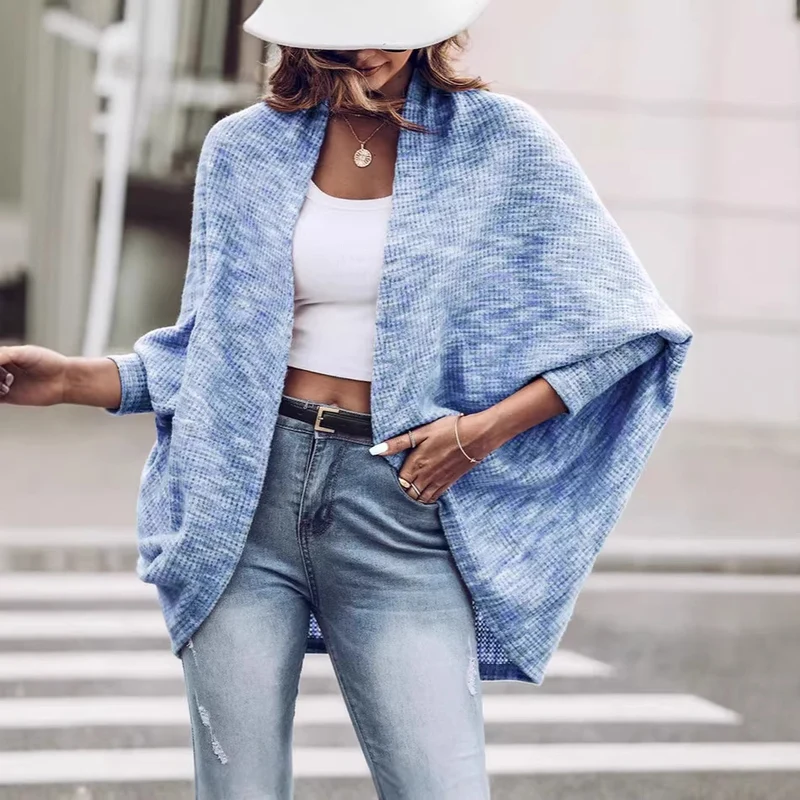 Damen Weiches Strickcape Drune