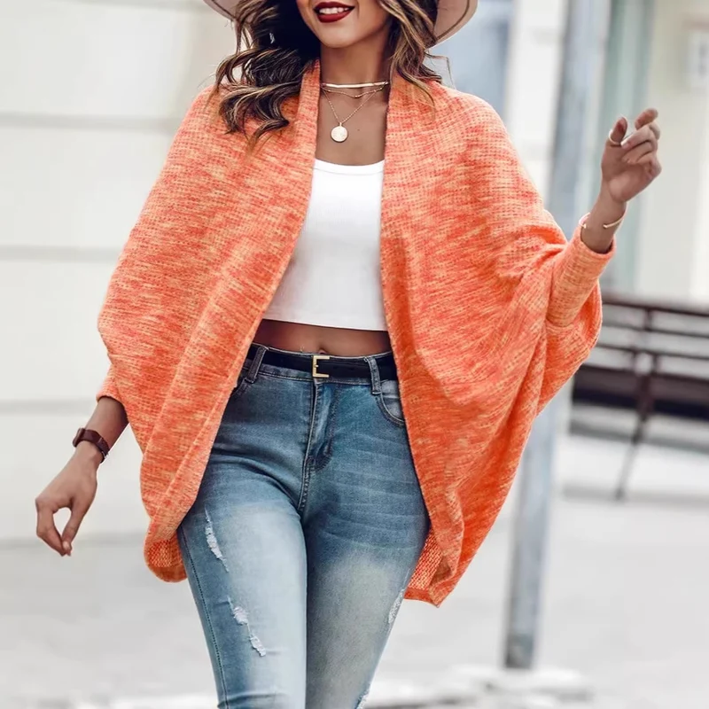 Damen Weiches Strickcape Drune