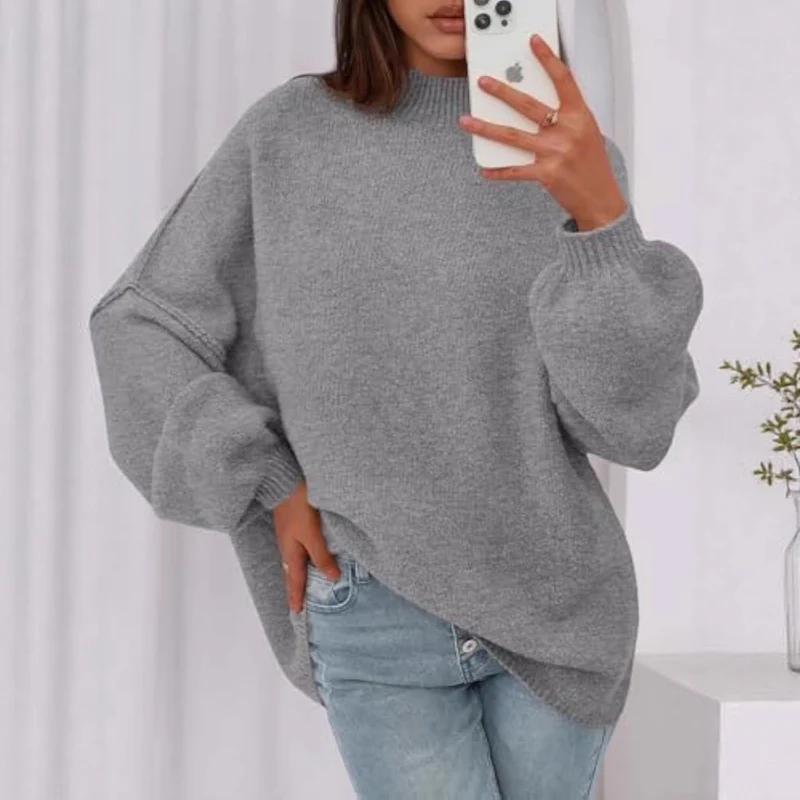 Damen Weicher Oversized Pullover Drune