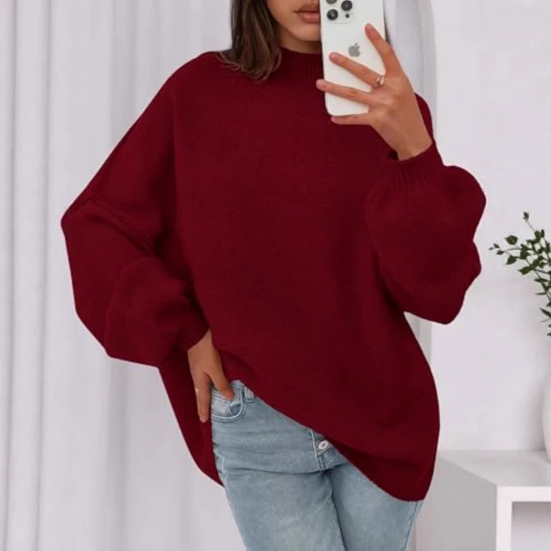 Damen Weicher Oversized Pullover Drune