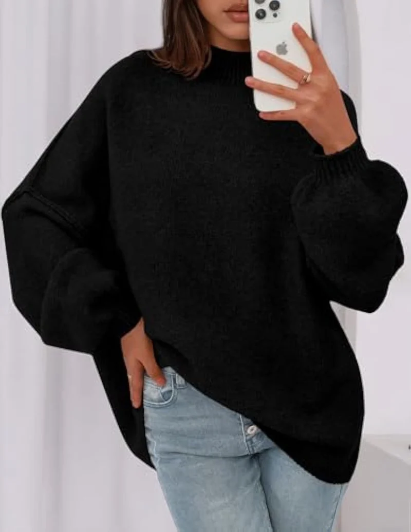 Damen Weicher Oversized Pullover Drune
