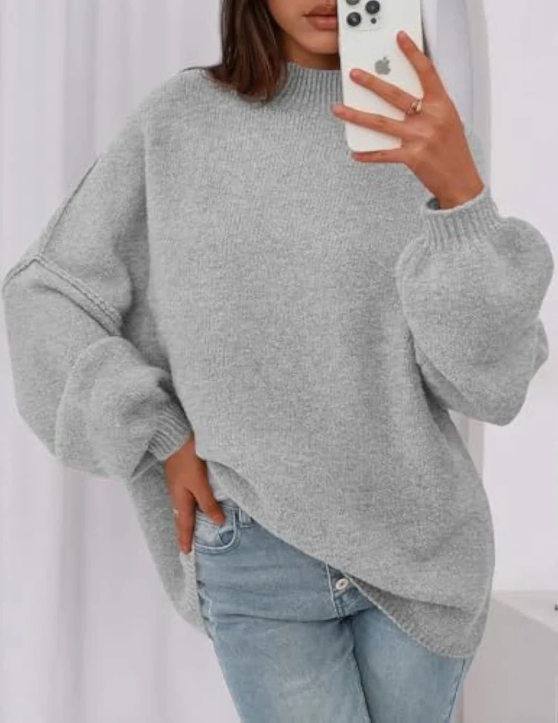 Damen Weicher Oversized Pullover Drune