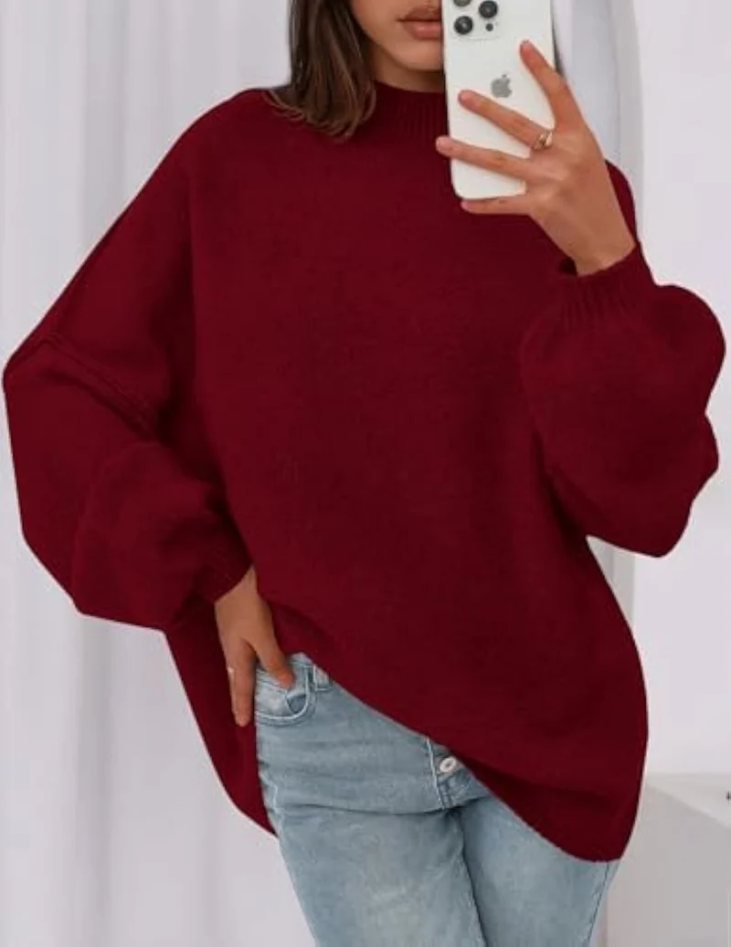 Damen Weicher Oversized Pullover Drune