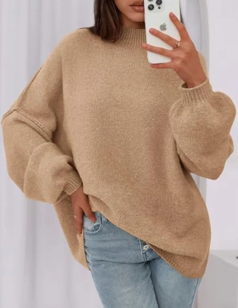 Damen Weicher Oversized Pullover Drune