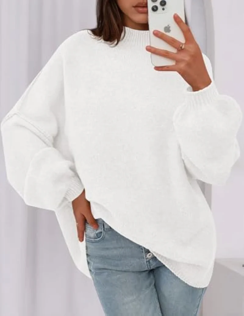 Damen Weicher Oversized Pullover Drune