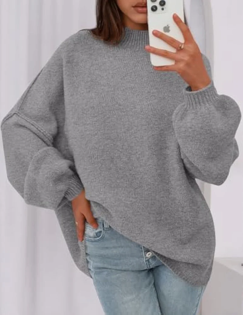 Damen Weicher Oversized Pullover Drune