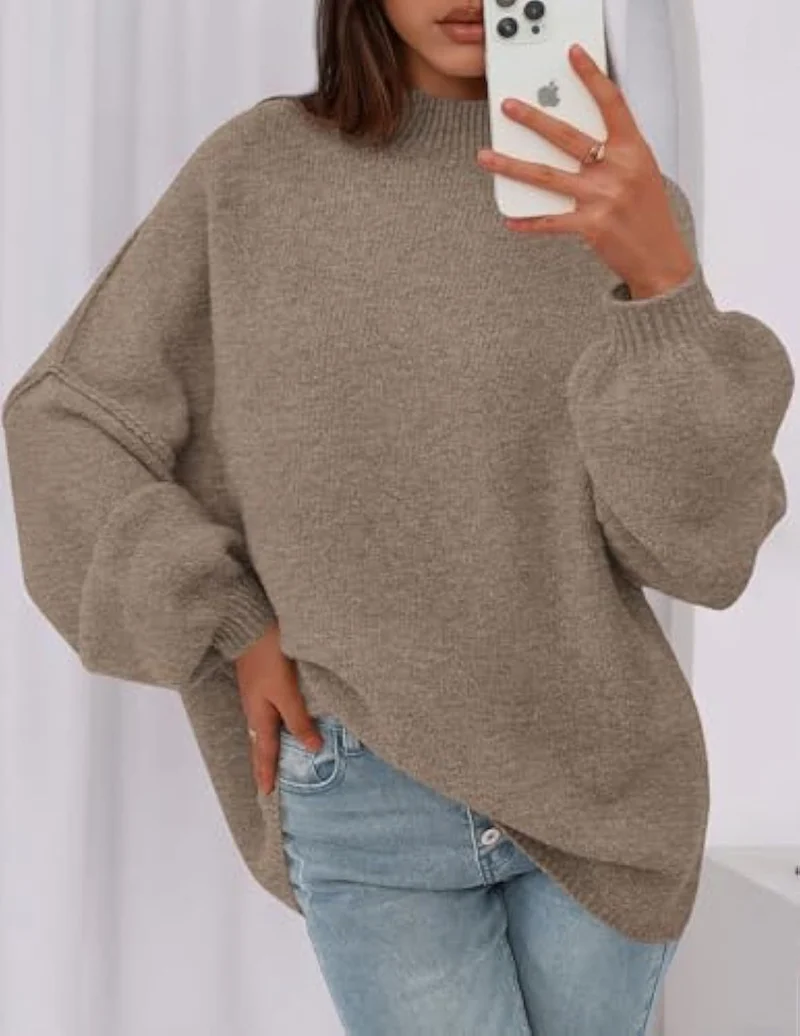 Damen Weicher Oversized Pullover Drune