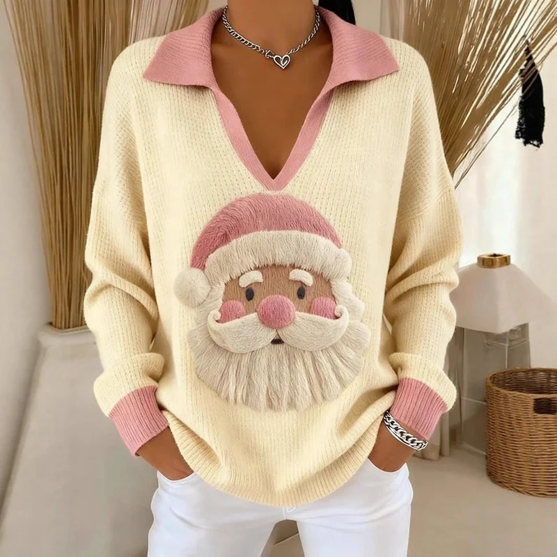 Damen Verspielter Pullover mit Weihnachtsmotiv Drune