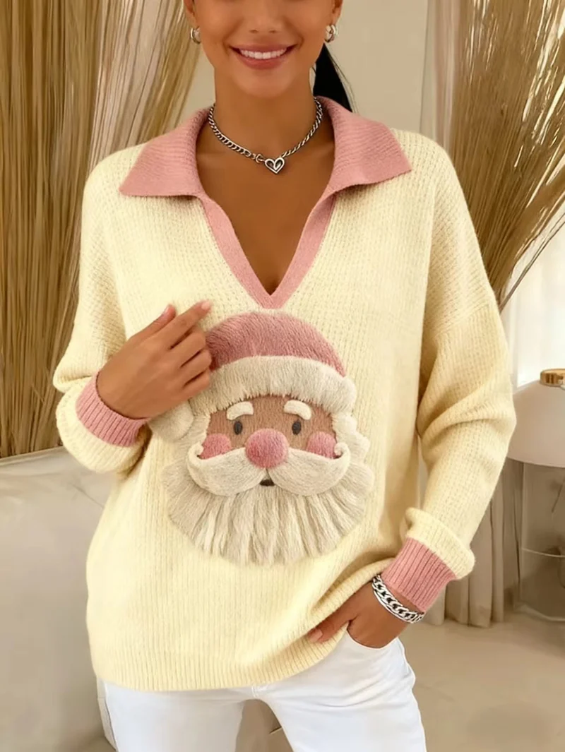 Damen Verspielter Pullover mit Weihnachtsmotiv Drune