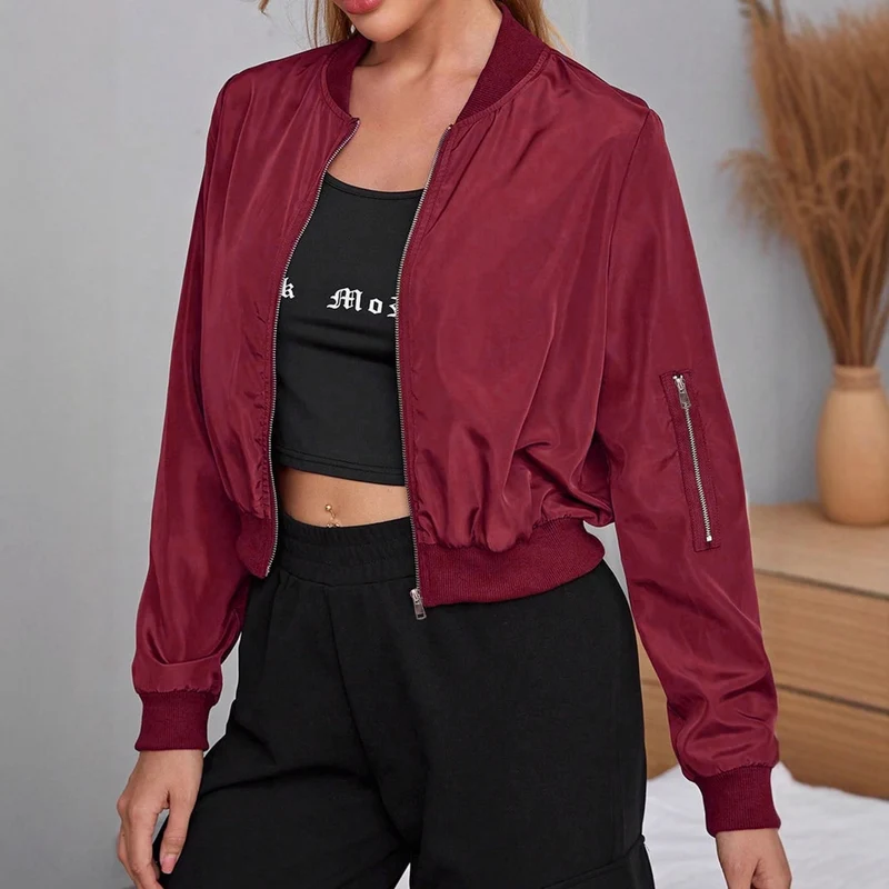 Damen Trendige Bomberjacke Drune