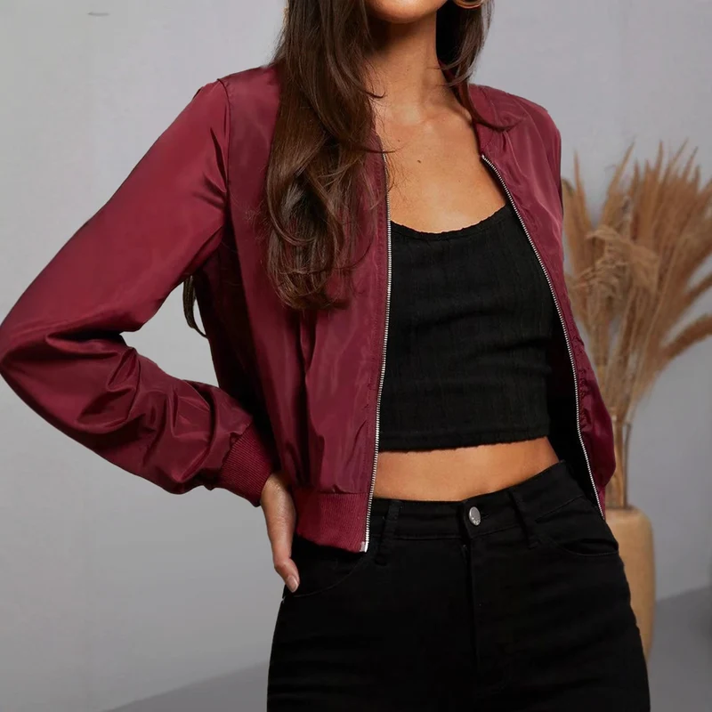 Damen Trendige Bomberjacke Drune