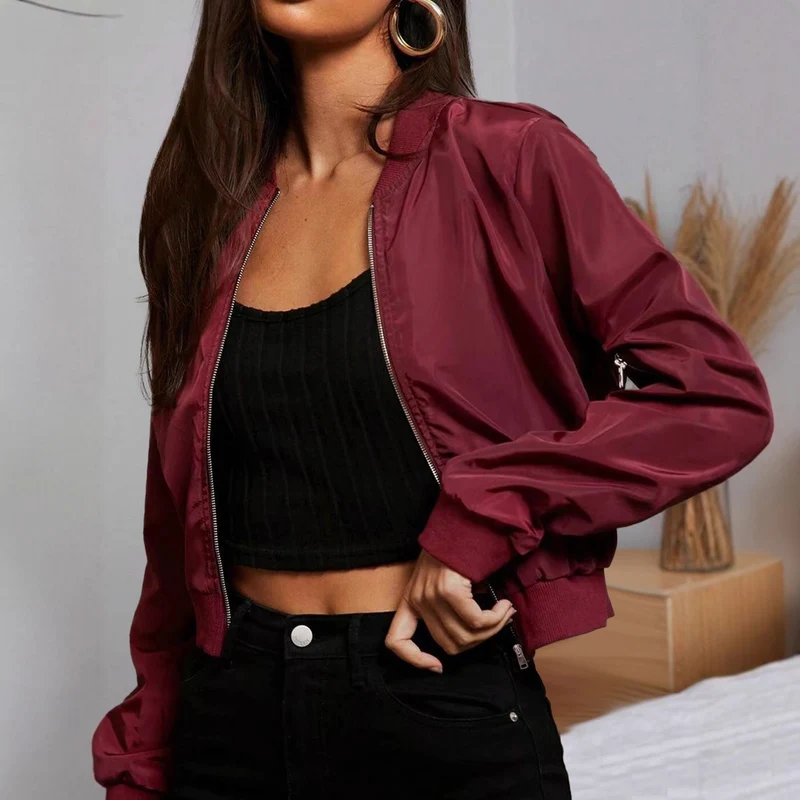 Damen Trendige Bomberjacke Drune