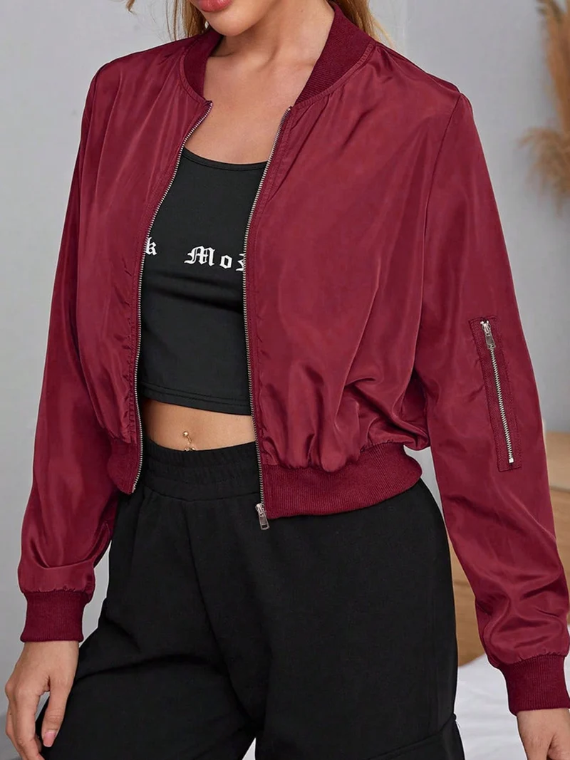 Damen Trendige Bomberjacke Drune