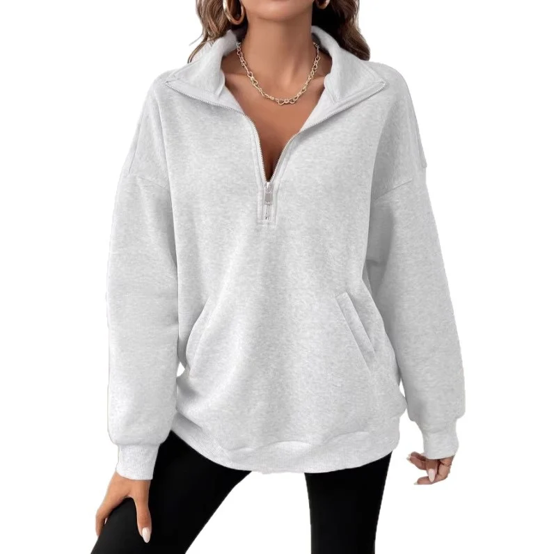 Damen Stylischer Pufferpullover mit Stehkragen Drune