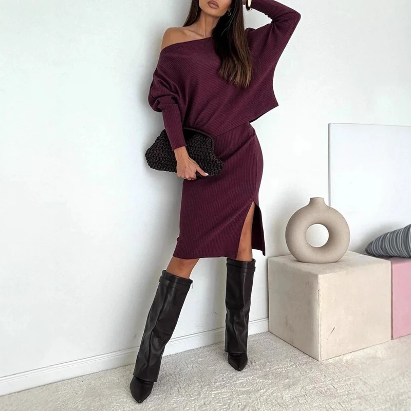 Damen Stilvolles Strickset Drune