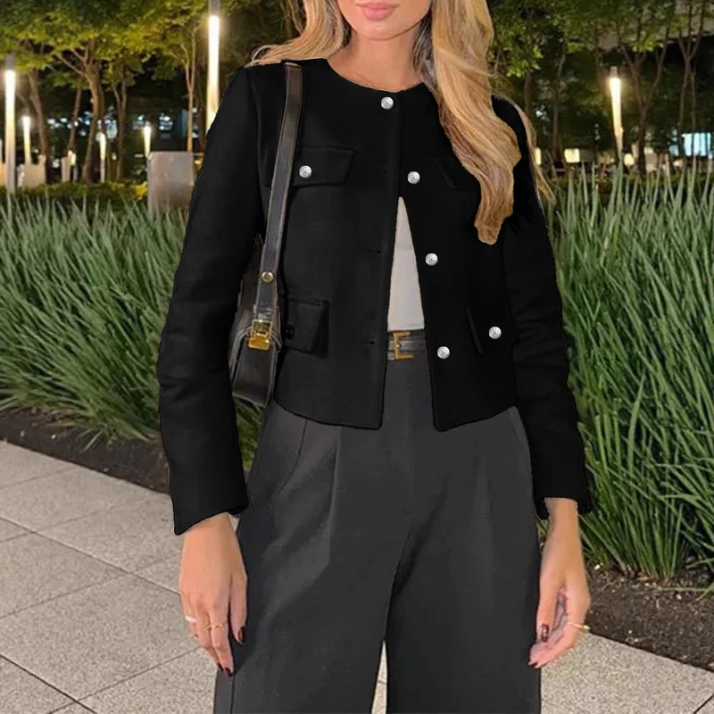 Damen Stilvolle und lässige Kurzjacke Drune