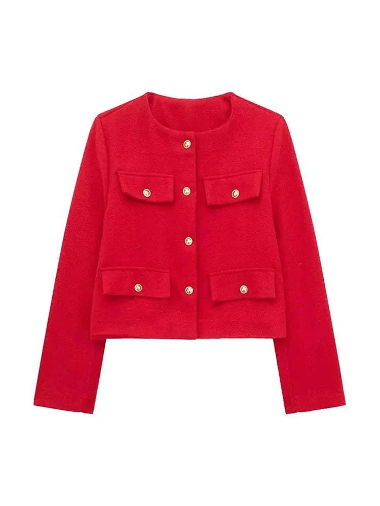 Damen Stilvolle und lässige Kurzjacke Drune