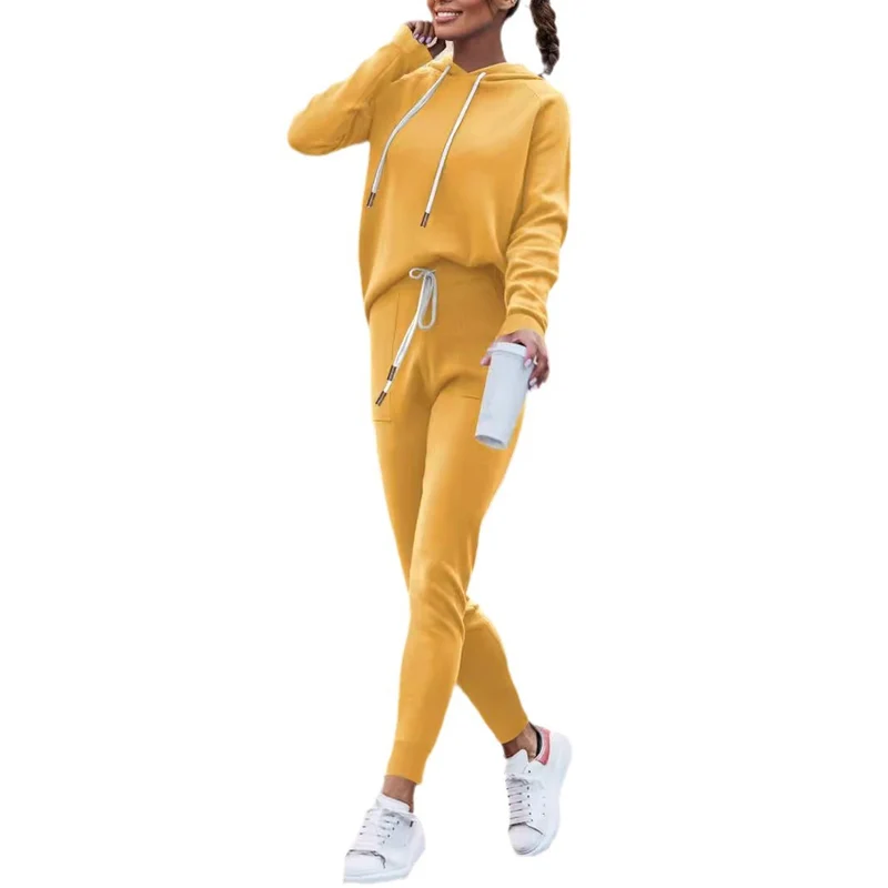 Damen Sportliches Hoodie-Set mit bequemem Jogger Drune