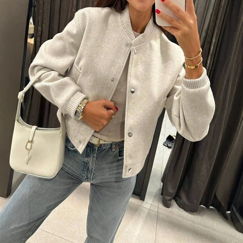 Damen Sportliche Oversized-Jacke Drune