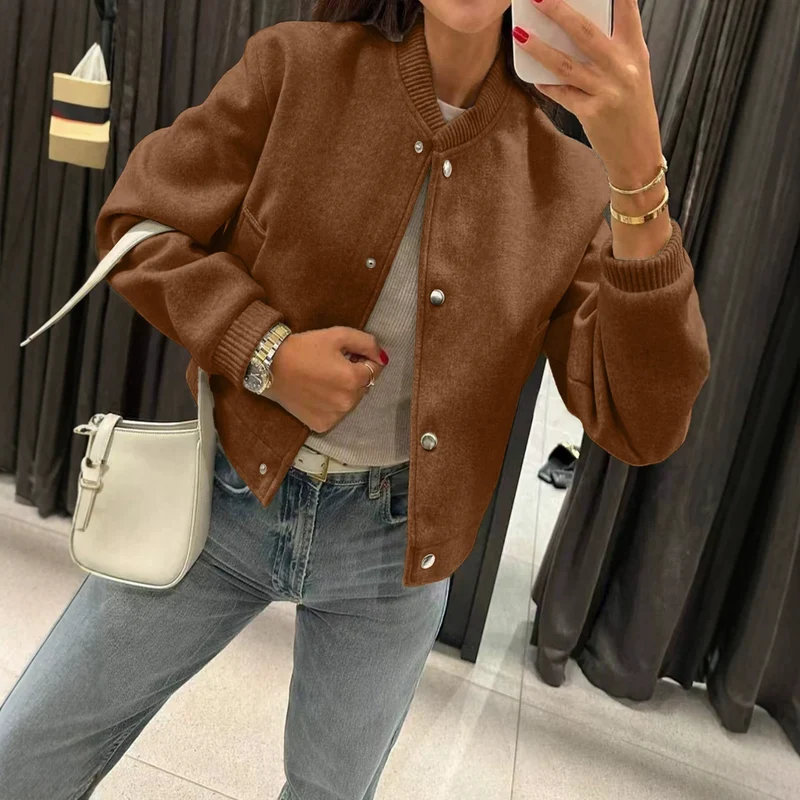 Damen Sportliche Oversized-Jacke Drune