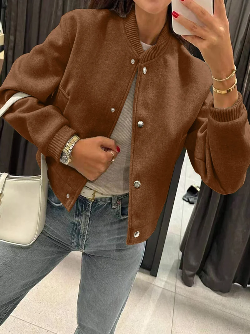 Damen Sportliche Oversized-Jacke Drune