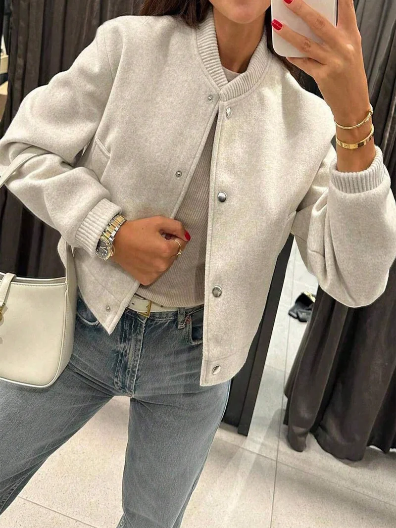 Damen Sportliche Oversized-Jacke Drune