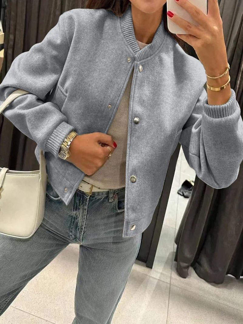 Damen Sportliche Oversized-Jacke Drune