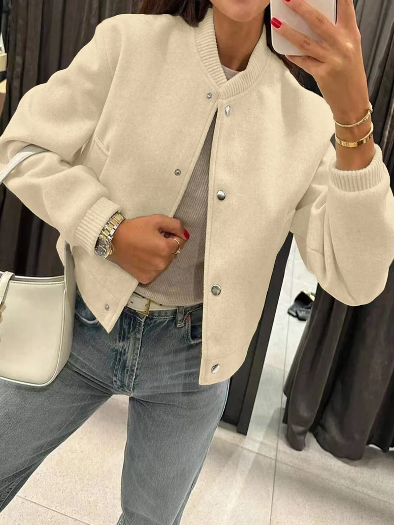 Damen Sportliche Oversized-Jacke Drune