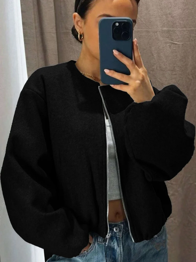 Damen Sportliche Bomberjacke Drune