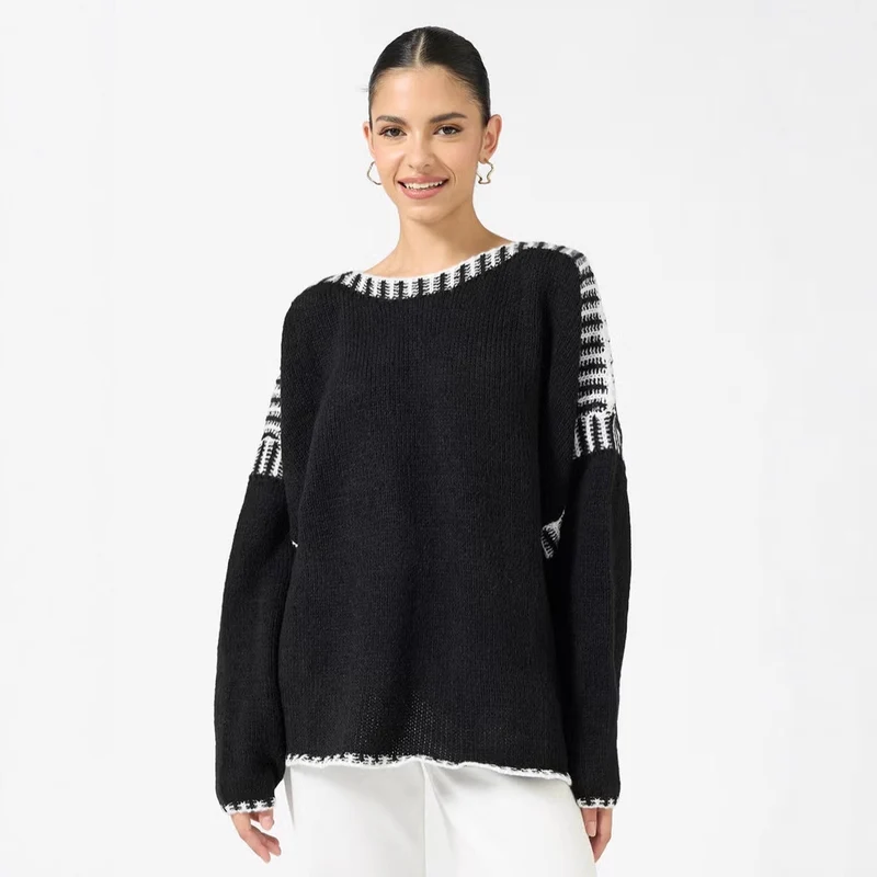 Damen Oversized Strickpullover Drune