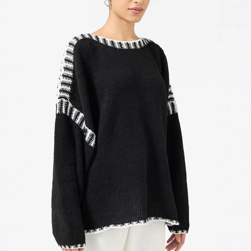 Damen Oversized Strickpullover Drune