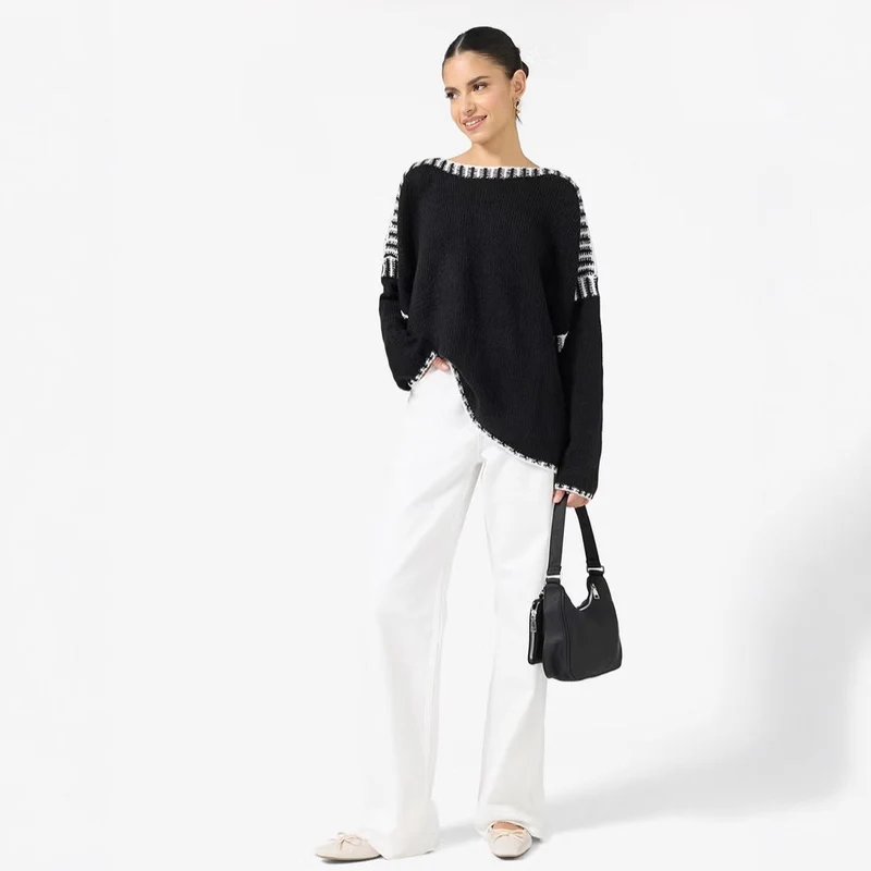 Damen Oversized Strickpullover Drune
