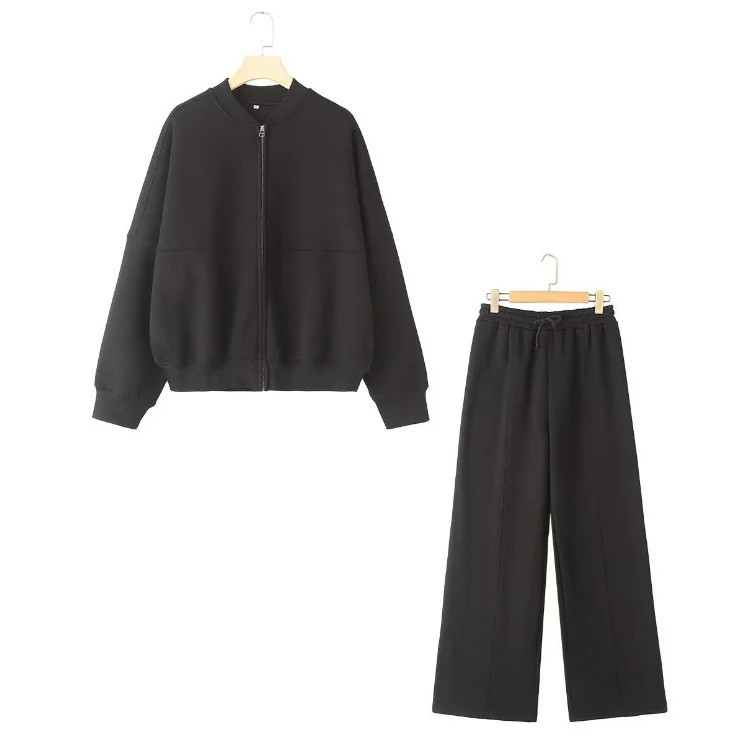 Damen 300+ minimalistische Oversize‑Bomberjacke mit durchgehendem Reißverschluss und gerippten Bündchen Drune