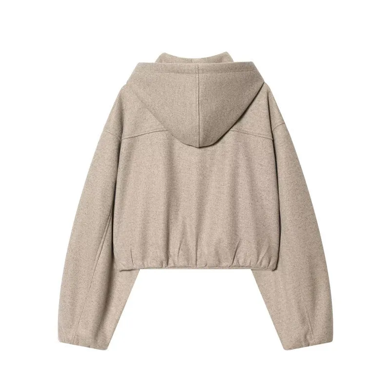 Damen 30+ Hochtaillierte weite Palazzo‑Hose aus Wollmix mit Bügelfalte Drune