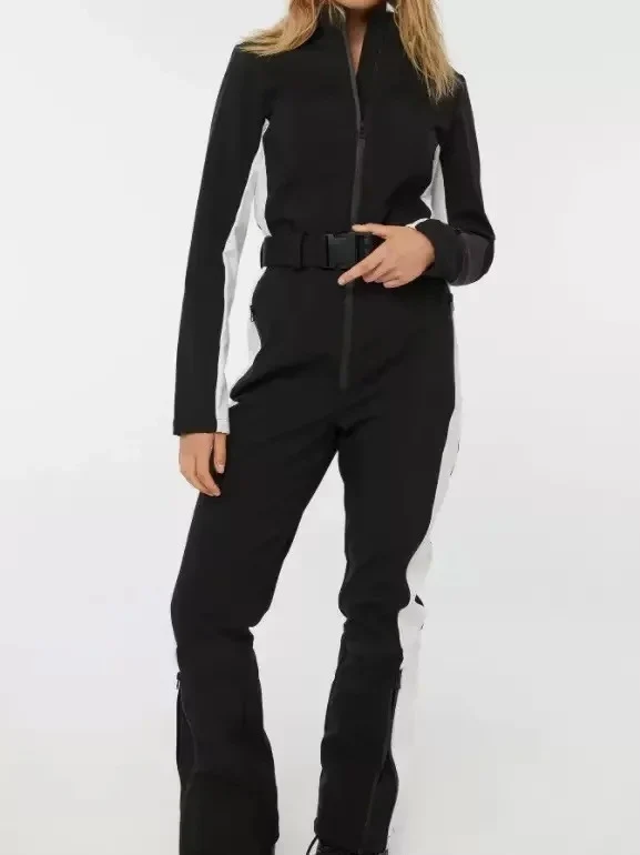 Damen 200+ taillierter Skioverall mit Taillengürtel und winddichter Funktionsmembran Drune