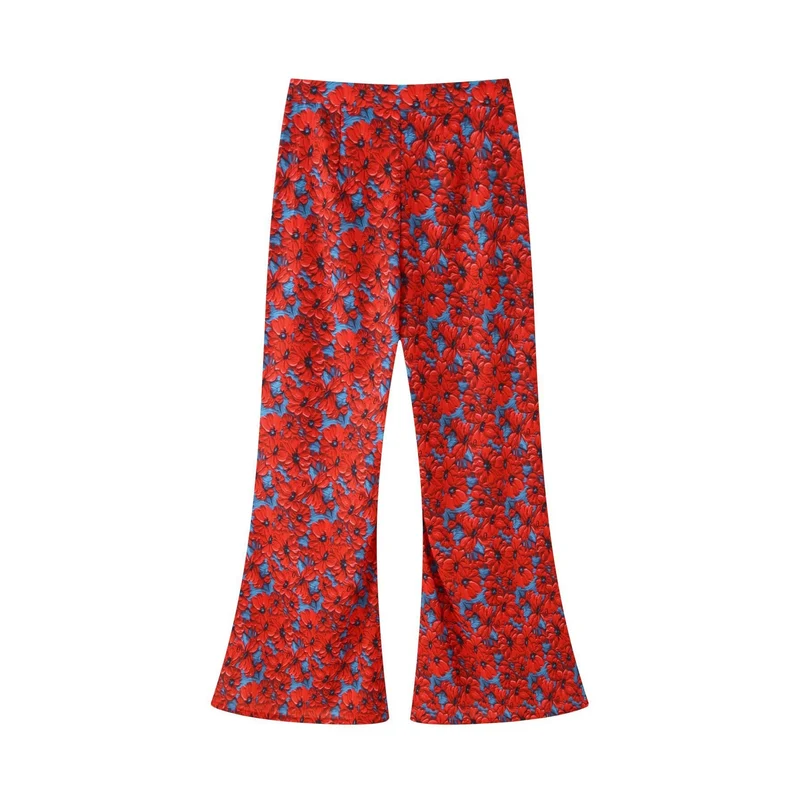 Damen 20+ zweiteiliges Satinset mit lockerem Knotenblazer und weiter Palazzohose Drune