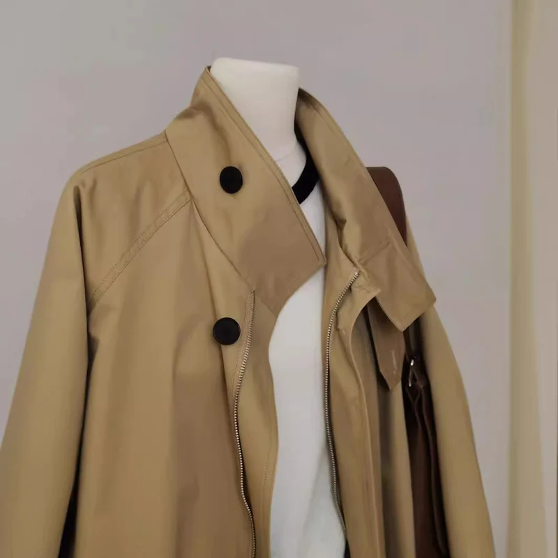 Damen Lässige, übergroße Utility-Jacke Drune
